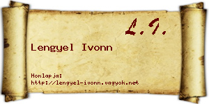 Lengyel Ivonn névjegykártya